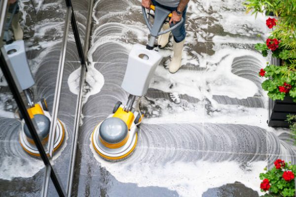 Machine floor washing Machine floor washing
